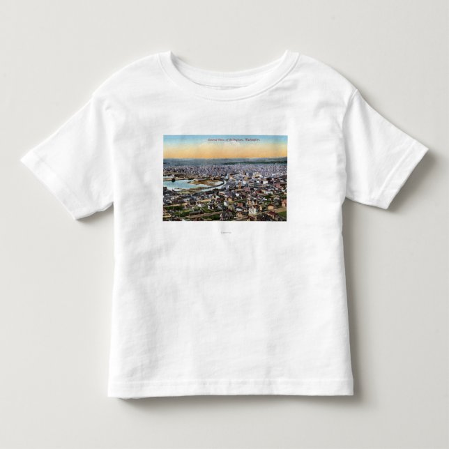 Bellingham, Washington - Antenne der Stadt Kleinkind T-shirt (Vorderseite)