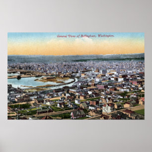Bellingham, Washington - Luft aus der Stadt Poster