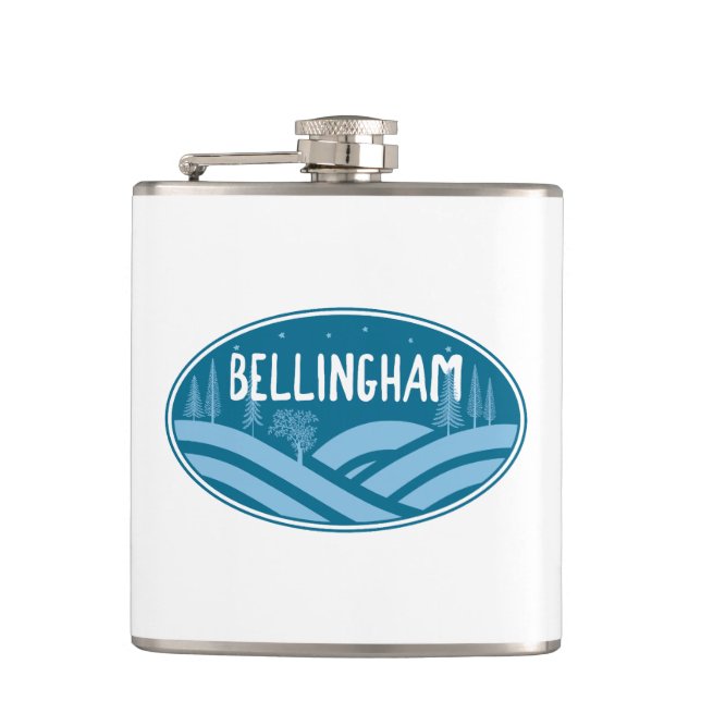 Bellingham Washington Outdoor Flachmann (Vorderseite)
