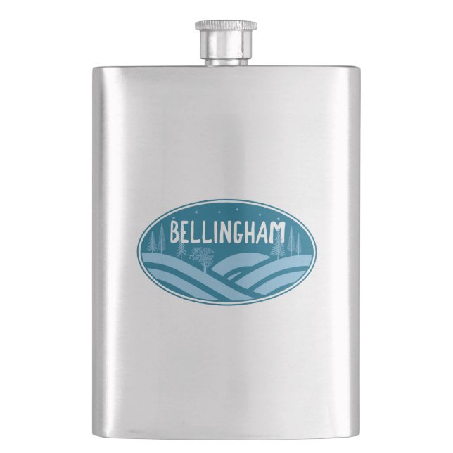 Bellingham Washington Outdoor Flachmann (Vorderseite)