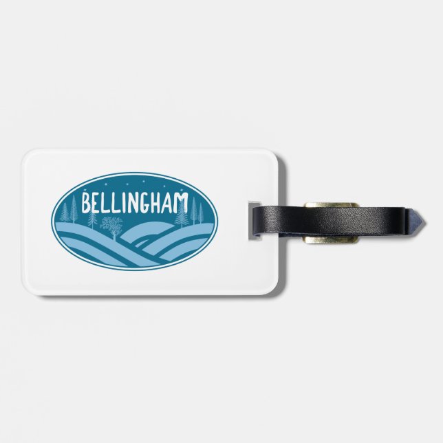 Bellingham Washington Outdoor Gepäckanhänger (Rückseite horizontal)