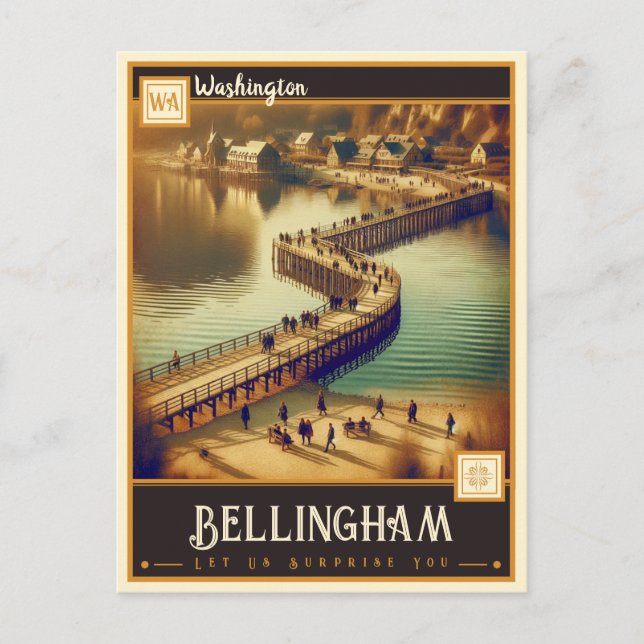 Bellingham, Washington| Vintag Postkarte (Vorderseite)