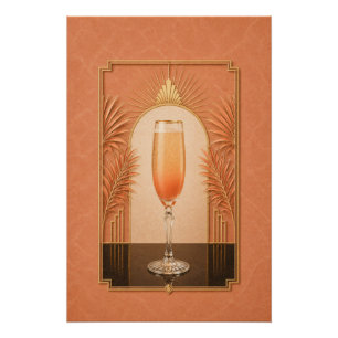 Bellini Art Deco Poster Bar Kunst