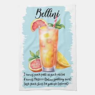 Bellini Cocktail Rezept Geschirrtuch