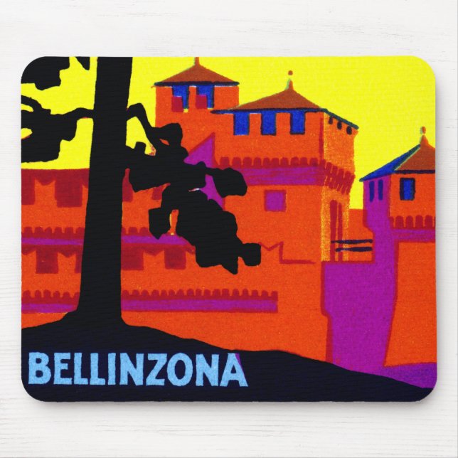 Bellinzona Schweiz 1925 Mousepad (Vorne)