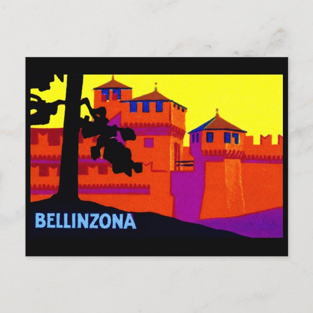 Bellinzona Schweiz 1925 Postkarte (Vorderseite)