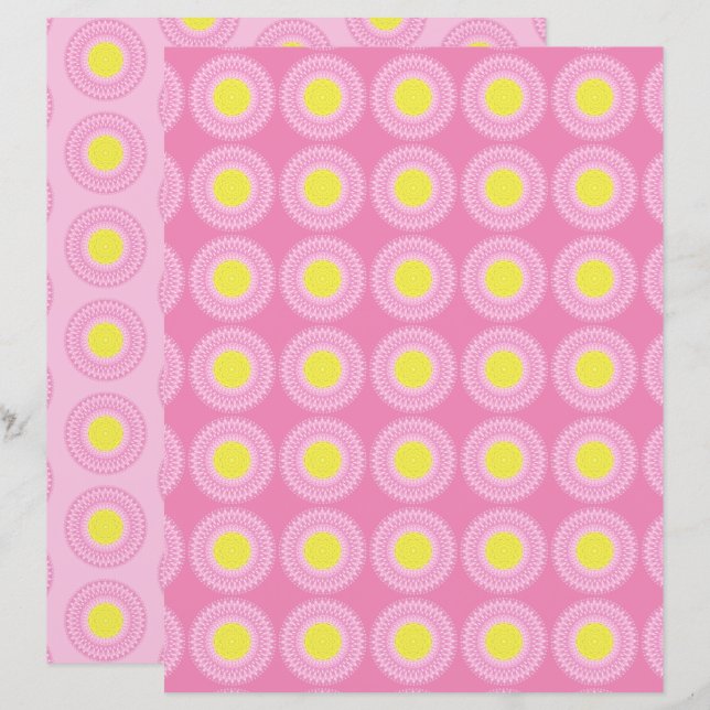 Bellis Mandala Scrapbooking Paper (Vorne/Hinten)