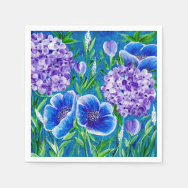 Bellisima Hydrangea Floral Napkins Serviette