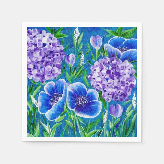 Bellisima Hydrangea Floral Napkins Serviette (Vorderseite)