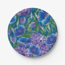 Bellisima Repeat Muster Floral Plate Pappteller