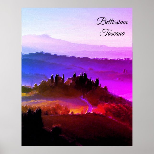 *~* Bellissima Italienische Sprache Toskana Poster (Vorne)