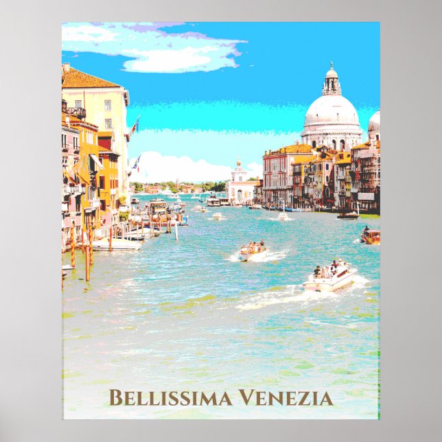 ** Bellissima Italienische Sprache Venedig Venedig Poster (Vorne)