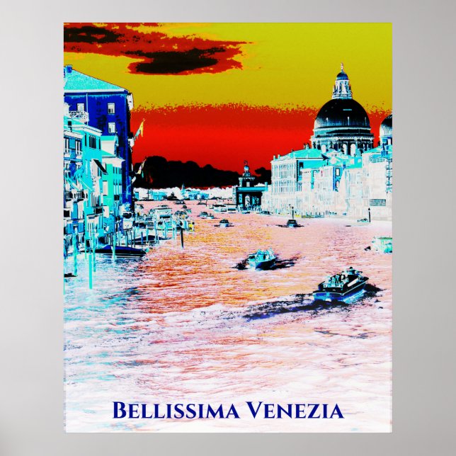 *~* Bellissima Italienische Sprache Venedig Venezi Poster (Vorne)