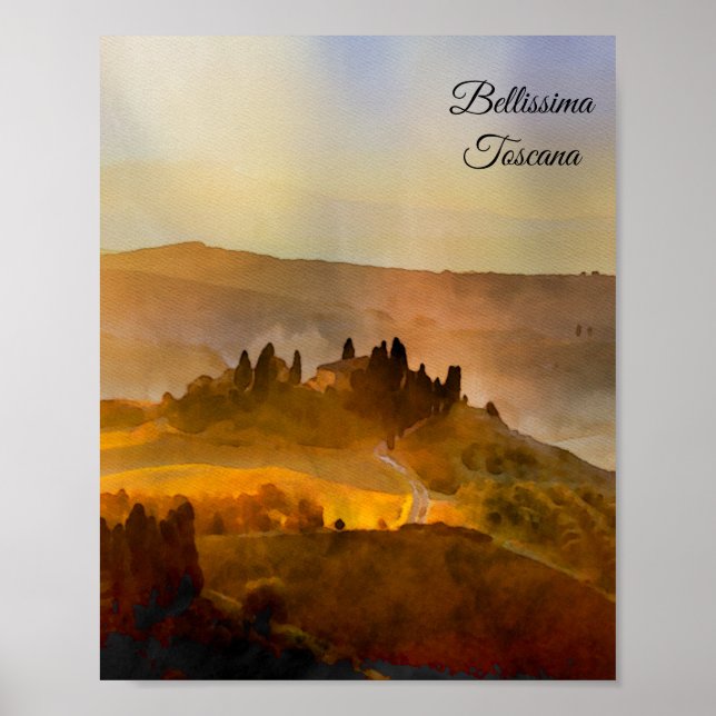 *~* Bellissima Toscana Italienische Sprache Toskan Poster (Vorne)