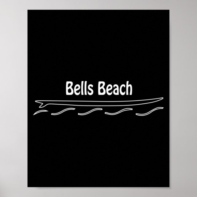 Bells Beach Australien Single Fin Surfboard Surfen Poster (Vorne)