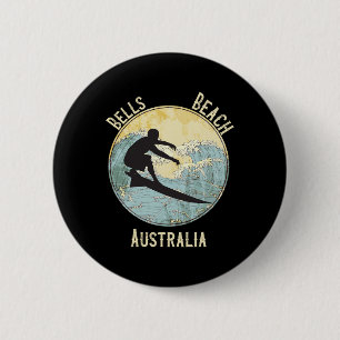 Bells Beach Australien Surfen Distressed Button