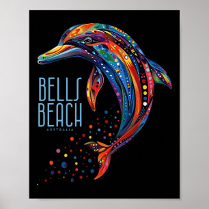 Bells Beach Australien Vintage Surfer Retro Surfen Poster