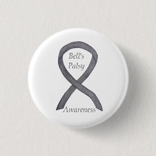 Bell's Palsy Awareness Ribbon Custom Button