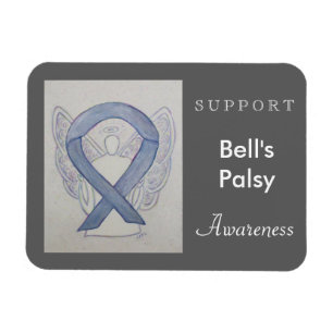 Bell's Palsy Awareness Ribbon Engel Custom Magnet