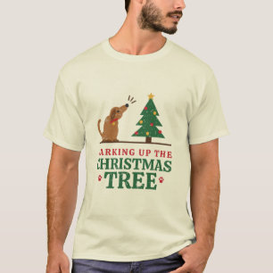 Bellt am Weihnachtsbaum lustiger Hund T-Shirt