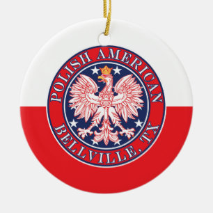 Bellville Texas Polnischer Adler Keramik Ornament