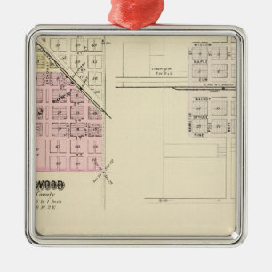 Bellwood, Risings, Ulysses, Arborville, Nebraska Ornament Aus Metall