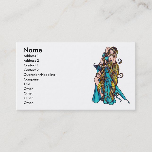 Belly Dance Business Cards Visitenkarte (Vorderseite)