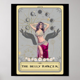 Belly Dance Top Tarot Belly Dancing Tarot Card Poster