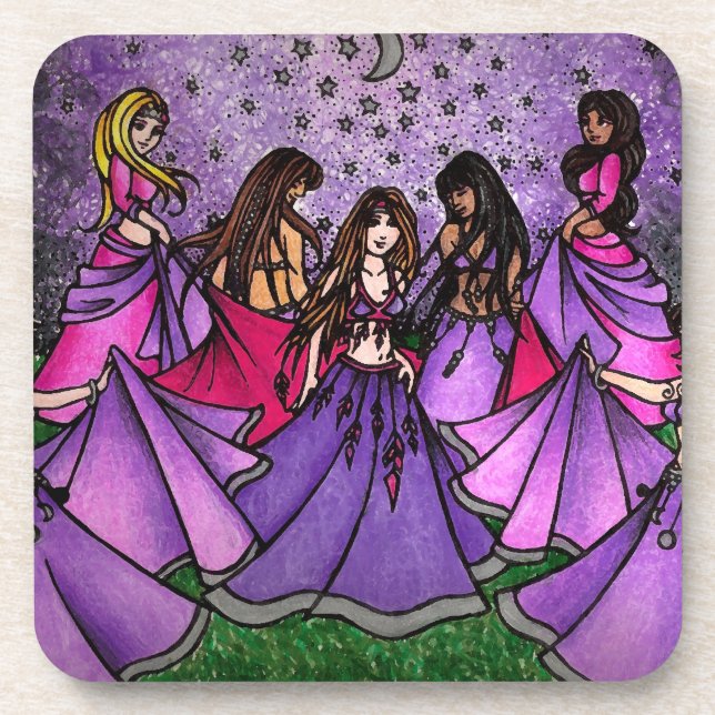 Belly Dancer Art Getränkeuntersetzer (Vorderseite)