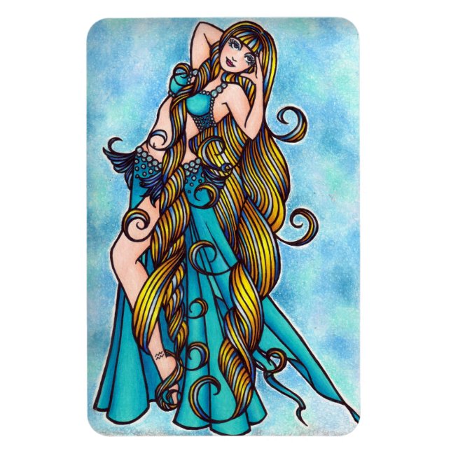 Belly Dancer Art Magnet (Vertikal)