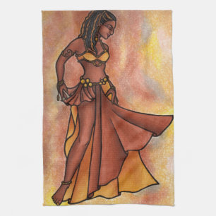 Belly Dancer Goddess Geschirrtuch