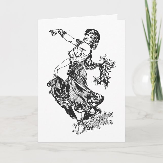 BELLY DANCER GREETCARDS FEIERTAGSKARTE (Vorderseite)