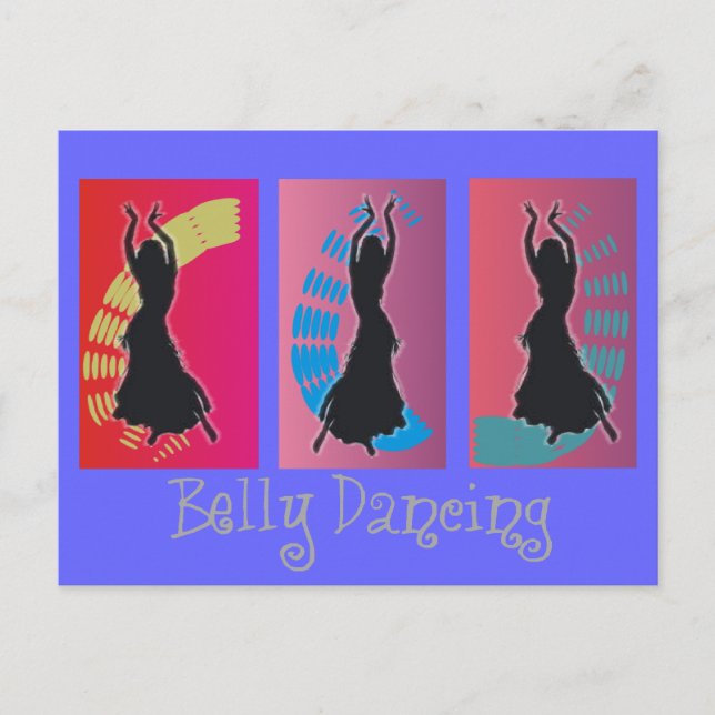 Belly Dancing Art Geschenke Postkarte (Vorderseite)