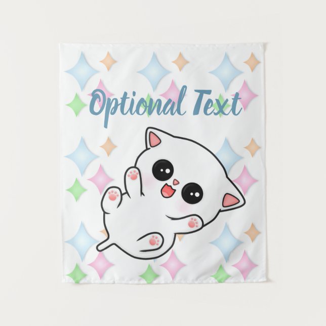 Belly Rub Time Kitten Wandteppich (Vorderseite)