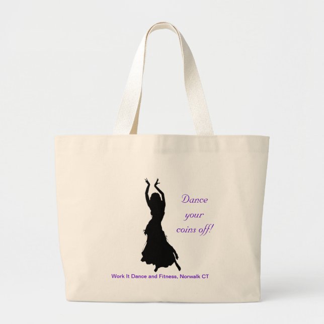 Bellydance Taschen-Tasche Jumbo Stoffbeutel (Vorne)