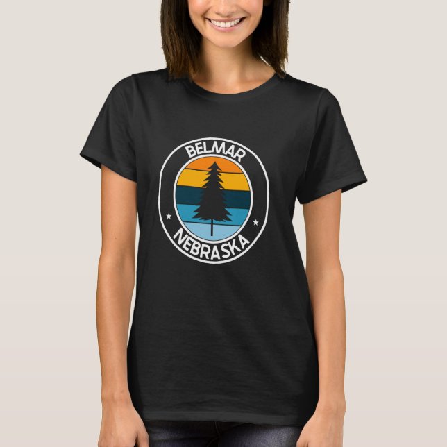 Belmar Nebraska NE USA City Pride Retro Sunset T-Shirt (Vorderseite)