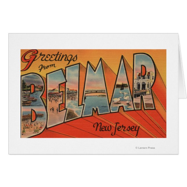 Belmar, New Jersey - Scènes de grandes lettres (Devant horizontal)