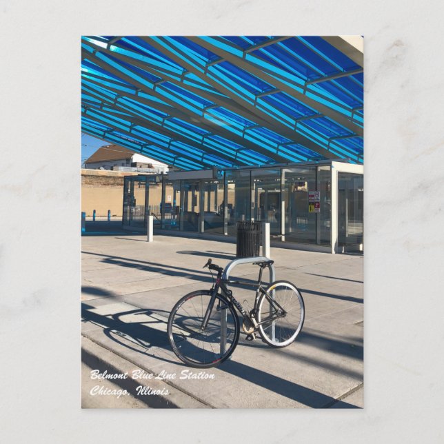 Belmont Blue Line Postkarte (Vorderseite)