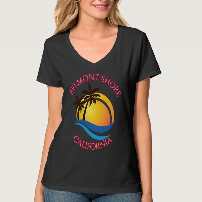 Belmont Shore Beach Surf  California T-Shirt (Vorderseite)
