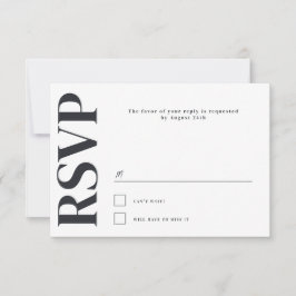 Belmont Typografy Wedding RSVP Karte