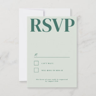 Belmont Typografy Wedding RSVP Karte
