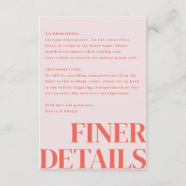 Belmont Vertical Wedding Begleitkarte