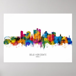 Belo Horizonte Brasilien Skyline Poster