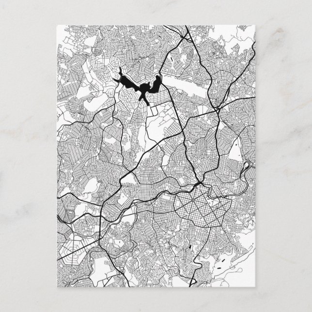 Belo Horizonte Brazil Map Postkarte (Vorderseite)