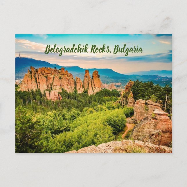 Belogradchik Rocks Bulgaria stylized Postkarte (Vorderseite)