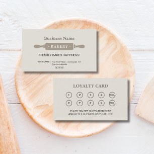 Belohnung der Bäckerei Rolling Button Treuekarte