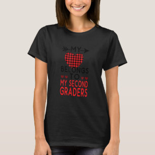 Belong Second Graders Teacher My Hearts Day Valent T-Shirt