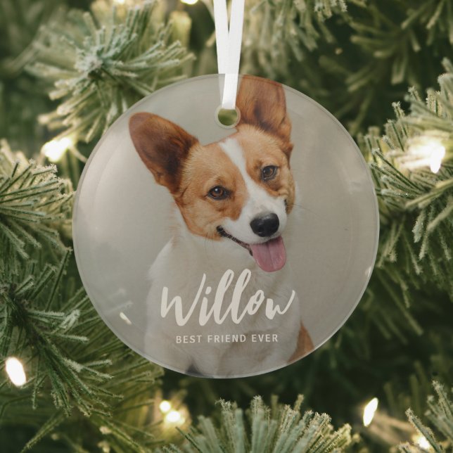 Beloved Caption Personalisiertes Foto Ornament Aus Glas (InSitu)