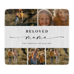 Beloved Mama Mama Happy Mother Day Foto Collage Schneidebrett