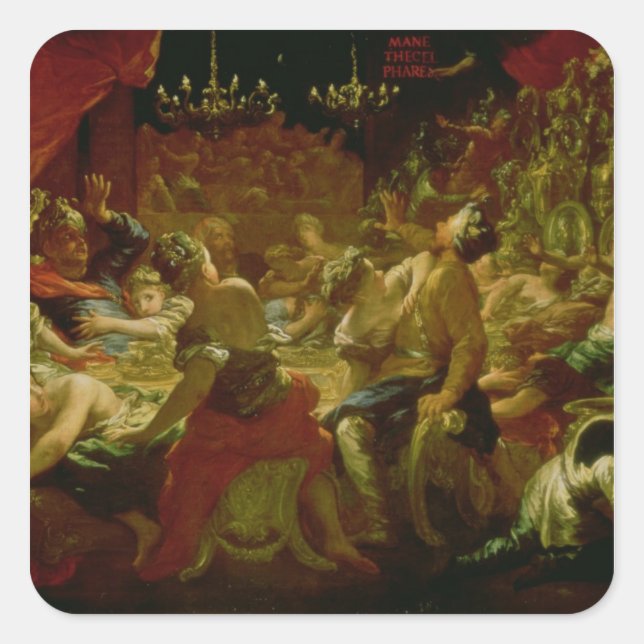 Belsazar-Fest Quadratischer Aufkleber (Vorderseite)